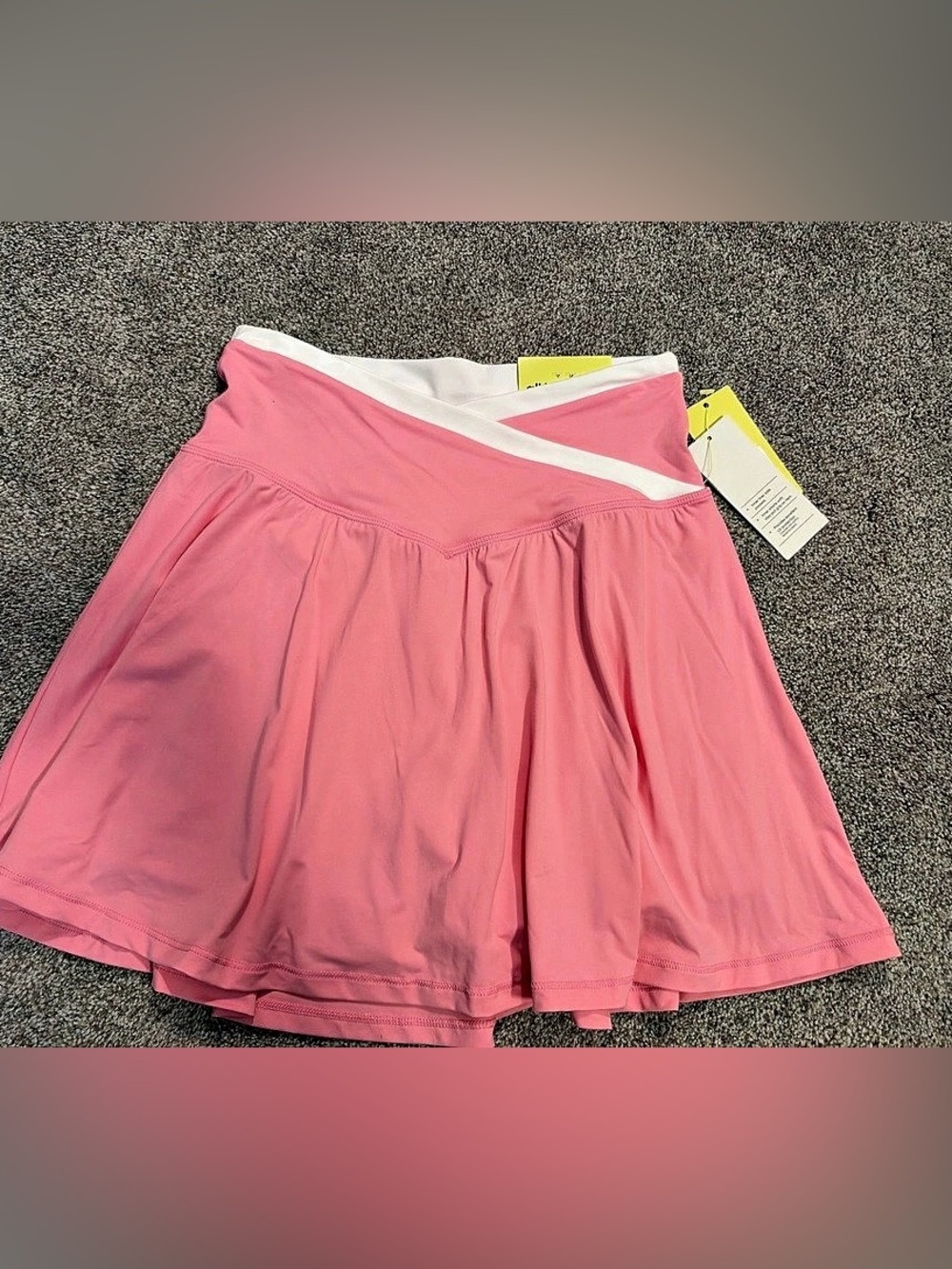 All In Motion Signature Athletic Skort in Pink & White Size Small NWT